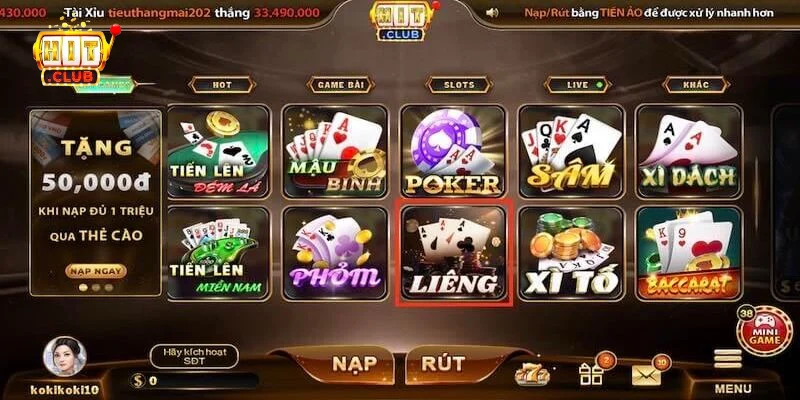 Hướng dẫn tham gia Liêng HitClub với 4 bước
