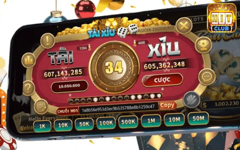 Đặt cược tài xỉu theo chuỗi cầu bệt