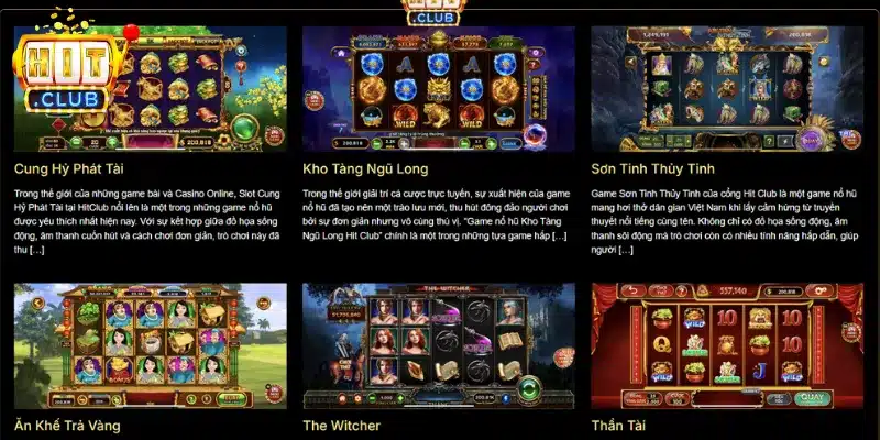 Các tựa game hot hit tại sảnh nổ hũ