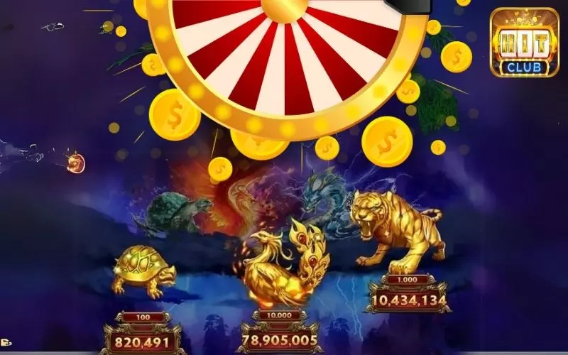 Tận dụng vòng quay may mắn trong slot game tứ linh